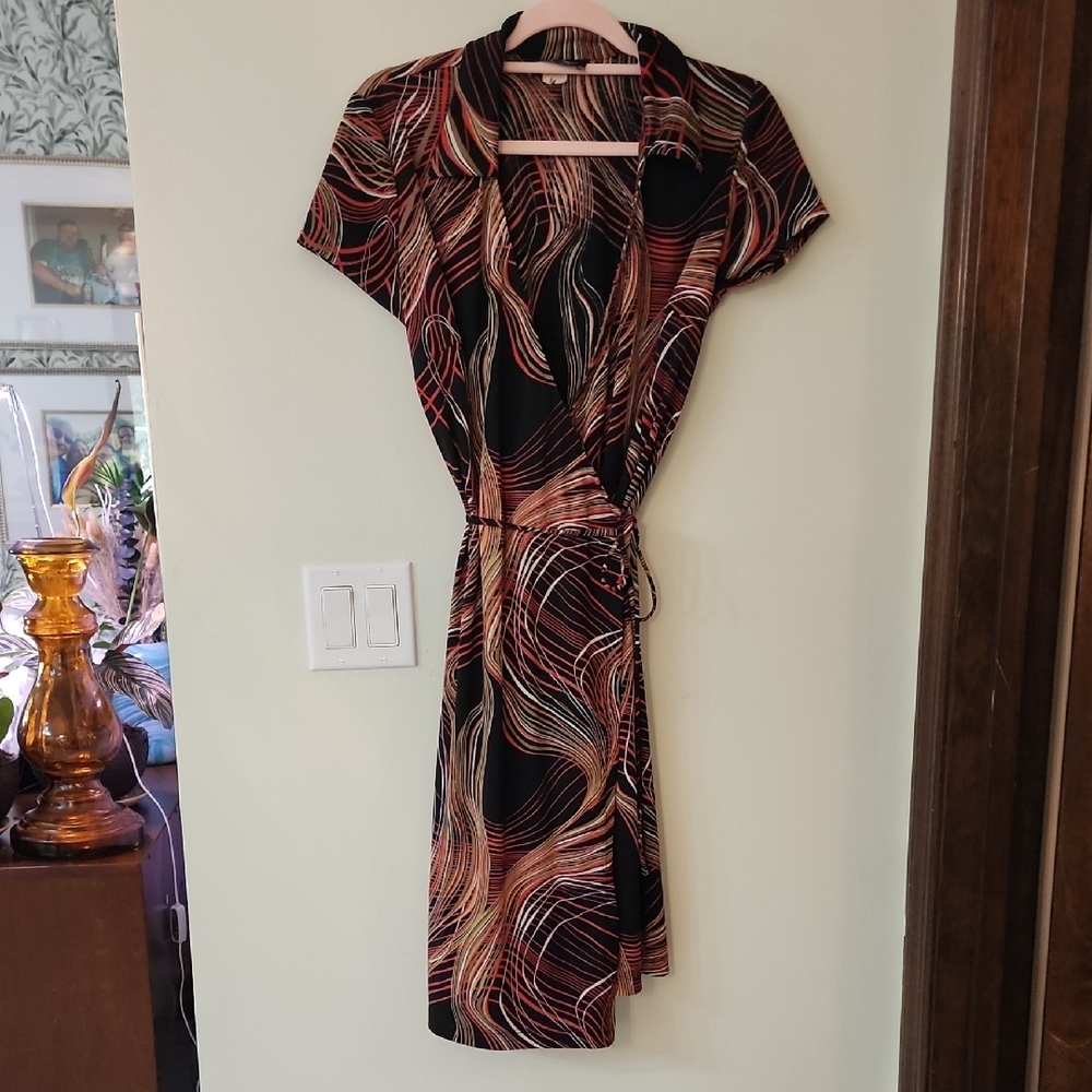 Vintage! Tailor B. Moss Wrap Midi Dress with Dolman Sleeves
